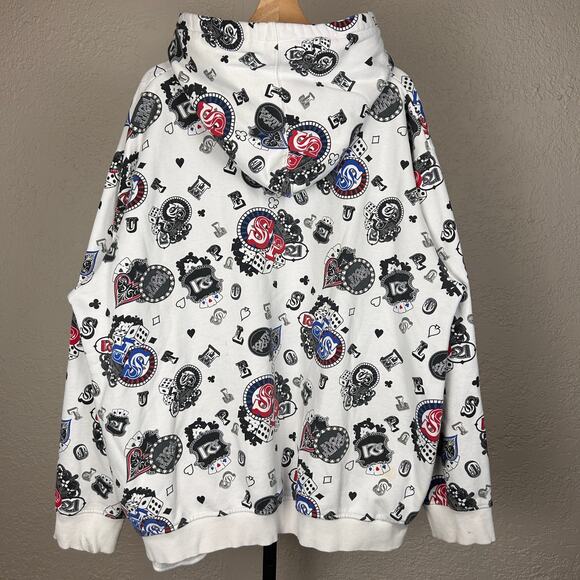 South Pole RARE Y2K Casino AOP Jesse Pinkman 3XL Full Zip Hoodie - Picture 5 of 5